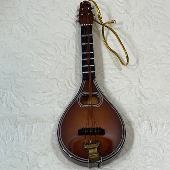 Miniature Mandolin Model Wooden Decorative Musical Instrument Ornament 5" - Picture 6 of 10